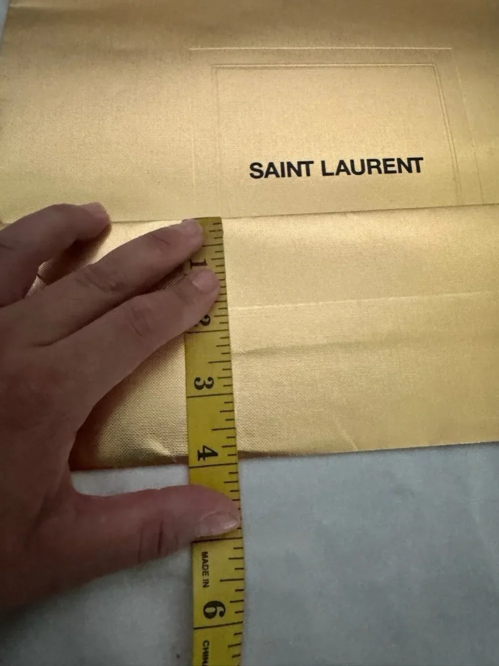 Saint Laurent Paper Shopping Bag Reusable Gold  11.5